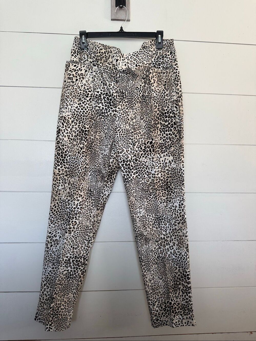 Chico’s Women’s 2.5T Animal Print Pants Pull On Ankle